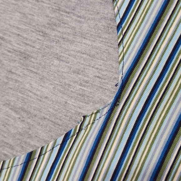 Vintage Y2K Handmade Upcycled Striped Tie Front Shrug Crop Top Blouse Shirt - Picture 10 of 14